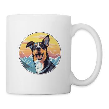 Volpino Italiano Hunderasse Cartoon Kawaii Watercol - Tasse - Weiß - Rechts