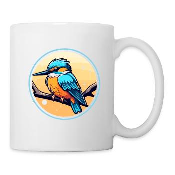 Kingfisher Bird Drawing - Mug - white - Right