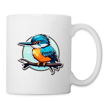 Kingfisher Bird Drawing - Mug - white - Right