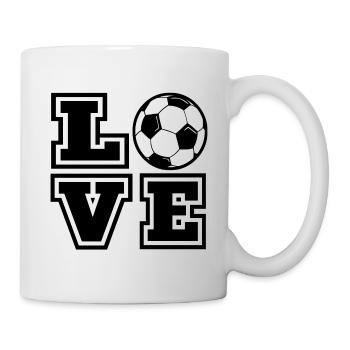 I Love Soccer Funny Sports Saying Football Graphic - Mug - white - Right