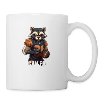 American Football Waschbär - Tasse - Weiß - Rechts