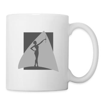 Pole Turning, Bâton, Twirling, Danse, Gymnastique, - Mug blanc - blanc - Droite