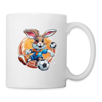 Lapin de football / Animal / Football / But / Sport - Mug blanc - blanc - Droite