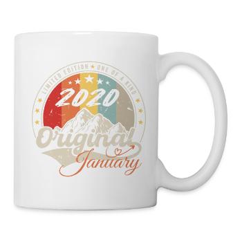 Januar 2020 Vintage Retro Geburtstagsgeschenk - Tasse - Weiß - Rechts
