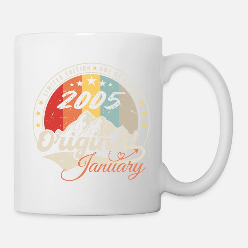 Januar 2005 Vintage Retro Geburtstagsgeschenk - Tasse - Weiß