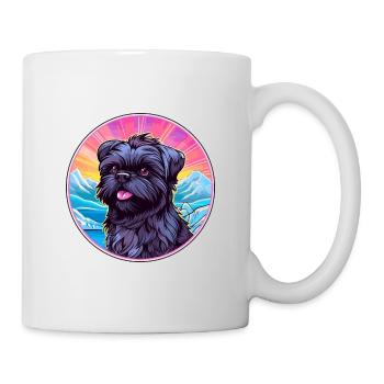Affenpinscher Dog Breed Cartoon Kawaii Watercolor - Mug - white - Right