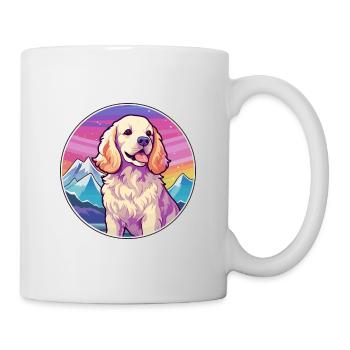 American Cocker Spaniel chien race Cartoon Kawaii W - Mug blanc - blanc - Droite