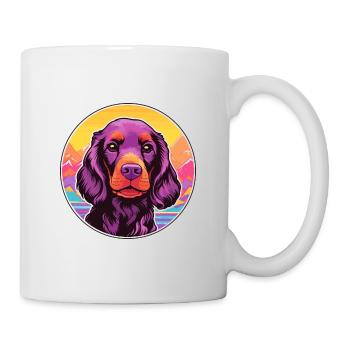 American Water Spaniel Hunderasse Cartoon Kawaii Wa - Tasse - Weiß - Rechts
