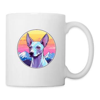 American Hairless Terrier chien race Cartoon Kawaii - Mug blanc - blanc - Droite