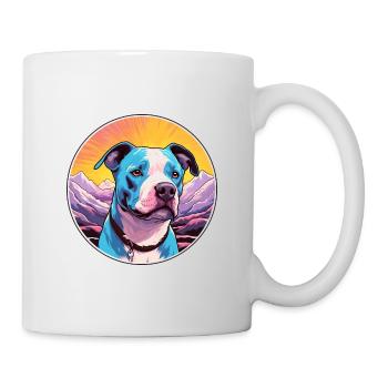 American PitBull Terrier Dog Breed Cartoon Kawaii - Mug - white - Right