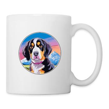 Appenzeller Sennenhund Dog Breed Cartoon Kawaii Wa - Mug - white - Right