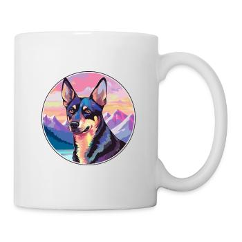 Australian Kelpie Dog Breed Cartoon Kawaii Waterco - Mug - white - Right