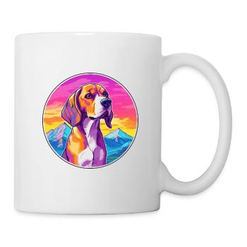 BeagleHarrier Scent Hound Dog Breed Cartoon Kawaii - Mug - white - Right