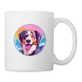 Alano Español Hunderasse Cartoon Kawaii Aquarell - Tasse - Weiß - Rechts