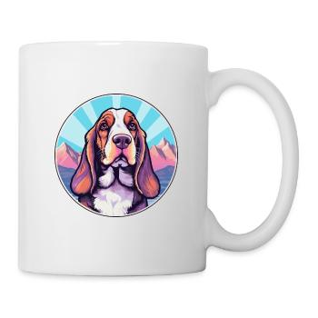 Basset Bleu De Gascogne Dog Breed Cartoon Kawaii W - Mug - white - Right