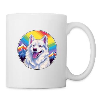 Berger Blanc Suisse Dog Breed Cartoon Kawaii Water - Mug - white - Right