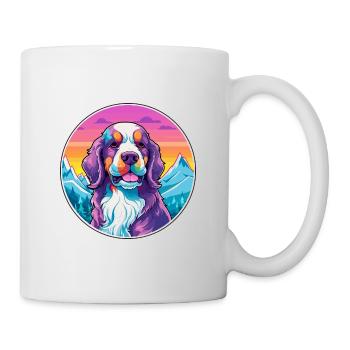 Billy Dog Breed Cartoon Kawaii aquarelle - Mug blanc - blanc - Droite