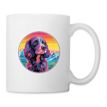 Boykin Spaniel Dog Breed Cartoon Kawaii Watercolor - Mug - white - Right