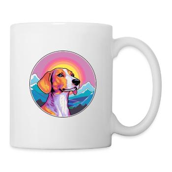 Azawakh chien race dessin animé Kawaii aquarelle - Mug blanc - blanc - Droite