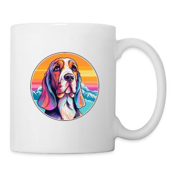 Basset Artesien Normand Dog Breed Cartoon Kawaii W - Mug - white - Right