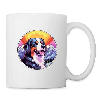 Berner Laufhund Dog Breed Cartoon Kawaii Watercolo - Mug - white - Right