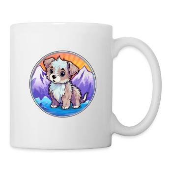 Bleu de Gascogne Petit Dog Rasse Cartoon Kawaii Wa - Tasse - Weiß - Rechts