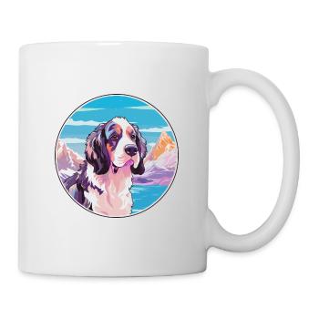 Braque Francais Race de chien Cartoon Kawaii Watercolo - Mug blanc - blanc - Droite
