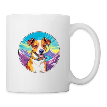 Terrier brésilien race de chien dessin animé kawaii Waterco - Mug blanc - blanc - Droite