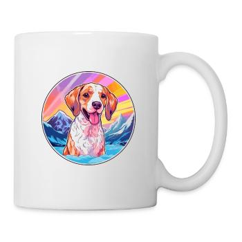 Braque Du Bourbonnais Hunderasse Cartoon Kawaii Wat - Tasse - Weiß - Rechts