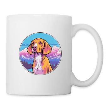 Burgos Pointer chien race dessin animé Kawaii aquarelle - Mug blanc - blanc - Droite