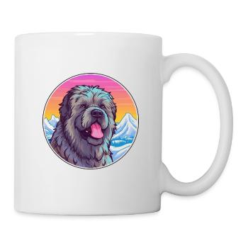 Bouvier Des Flandres Race De Chien Cartoon Kawaii Wate - Mug blanc - blanc - Droite