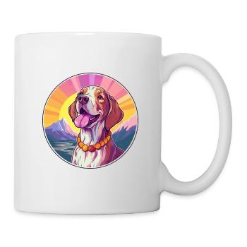 Bracco Italiano Hunderasse Cartoon Kawaii Watercolo - Tasse - Weiß - Rechts