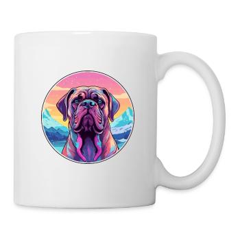 Bullmastiff chien race dessin animé Kawaii aquarelle - Mug blanc - blanc - Droite