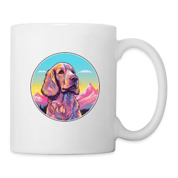 Englischer Cocker Spaniel Hund Rasse Cartoon Kawaii Wa - Tasse - Weiß - Rechts
