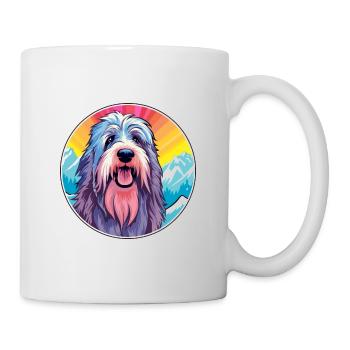 Briard Dog Breed Cartoon Kawaii Watercolor - Mug - white - Right