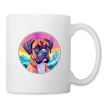 Deutsche Boxer Hund Rasse Cartoon Kawaii Aquarell - Tasse - Weiß - Rechts