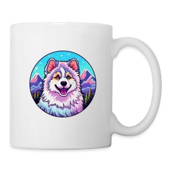 Chien esquimau canadien race Cartoon Kawaii Watercolo - Mug blanc - blanc - Droite