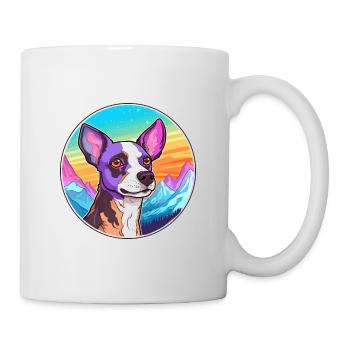Decker Rat Terrier Dog Breed Cartoon Kawaii Waterc - Mug - white - Right