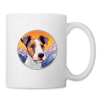 Foxterrier Glatte Hunderasse Cartoon Kawaii Waterc - Tasse - Weiß - Rechts