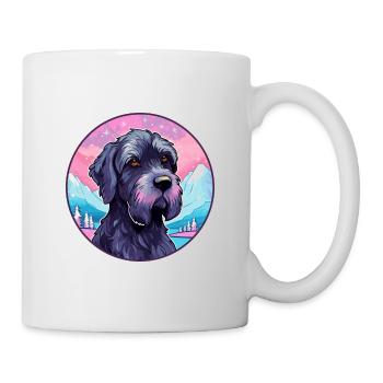 Giant Schnauzer Dog Breed Cartoon Kawaii Watercolo - Mug - white - Right
