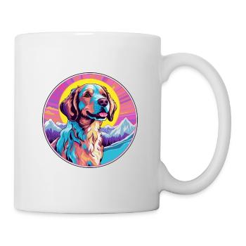 Jamthund Dog Breed Cartoon Kawaii Watercolor - Mug - white - Right