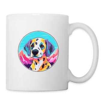 Dalmatinische Hunderasse Karikatur Kawaii Aquarell - Tasse - Weiß - Rechts