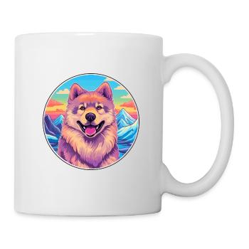 Eurasier Dog Breed Cartoon Kawaii Watercolor - Mug - white - Right