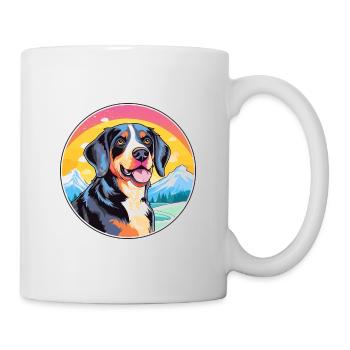 Entlebucher Mountain Dog Breed Cartoon Kawaii Wate - Mug blanc - blanc - Droite