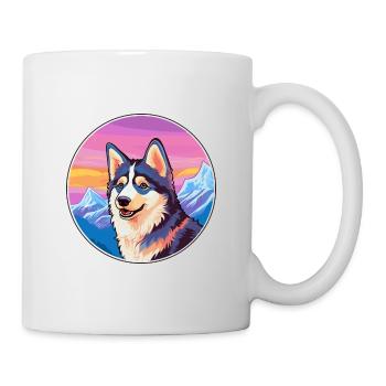 Ostsibirische Laika-Hunderasse Karikatur Kawaii-Wasser - Tasse - Weiß - Rechts