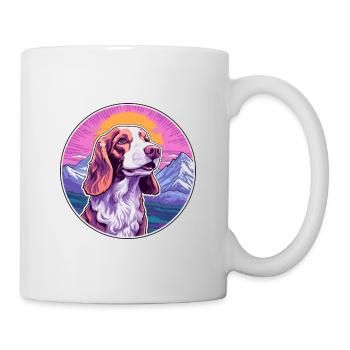 Irish Red And White Setter Dog Breed Cartoon Kawai - Mug - white - Right