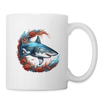 Requin / Faune / Sous-marin / Mer / Océan - Mug blanc - blanc - Droite