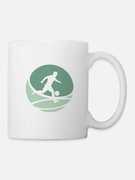 Fußball Beachball Fußball - Tasse - Weiß