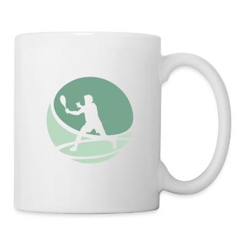 Raquette Squash Joueur de squash Raquette de squash - Mug blanc - blanc - Droite