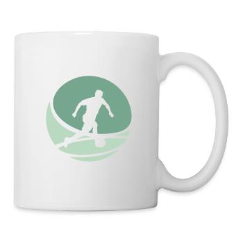 Fußball Strandfußball Beachball - Tasse - Weiß - Rechts